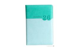 Quavva Agenda journalier 2026, format A5, une page par jour, couverture en cuir synthétique, carnet non daté pour la gestion du temps et la productivité, papier épais, bon cadeau d'anniversaire (vert