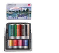 Quavva Ensemble de crayons aquarelle professionnels, 36 couleurs dans une boîte en métal avec pinceau, solubles dans l'eau pour l'art, le coloriage pour adultes, les croquis et la peinture, les