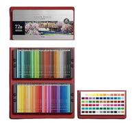 Quavva Ensemble de crayons aquarelle professionnels, 36 couleurs dans une boîte en métal avec pinceau, solubles dans l'eau pour l'art, le coloriage, les croquis et la peinture, les débutants et les