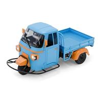 Quavva Tricycle télécommandé à l'échelle 1/10 avec émetteur 2,4 GHz, lumières emboîtables, design résistant à l'inclinaison, lit mobile et suspension indépendante (bleu/orange, jaune) (bleu)