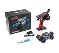 Quavva Voiture télécommandée 1:28 4WD 2.4G avec châssis en métal, super vitesse de 30 km/h, capacité tout-terrain, suspension indépendante, lumières LED, distance de 100 m, à partir de 14 ans (284161