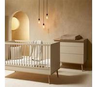 QUAX - Chambre Duo Flow Argile Lit bébé évolutif 70x140cm + Commode Argile