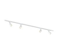 Qub Focus III Monophasé Luminaire Plafonnier LED - 200cm - 4x GU10 Spot Sur Rail - 2x 1m Barre de Spot Plafond - I-Form - Plafonnier intérieur Blanc Moderne - Spots et Rails de Spots