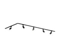 Qub Focus III Monophasé Luminaire Plafonnier LED - 300cm - 5x GU10 Spot Sur Rail - 3x 1m Barre de Spot Plafond - I-Form - Plafonnier intérieur Noir Moderne - Spots et Rails de Spots