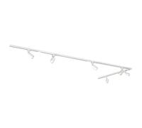 Qub Focus III Monophasé Luminaire Plafonnier LED - 400cm - 6x GU10 Spot Sur Rail - 4x 1m Barre de Spot Plafond - L-Form - Plafonnier intérieur Blanc Moderne - Spots et Rails de Spots