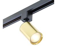 Qub Focus III Spot - Plafonnier Spot Monophasé sur Rail - GU10 & LED Compatible - Rotation à 360° - Lampe à Rail de Plafond Noir - Élégant, Moderne et Compact