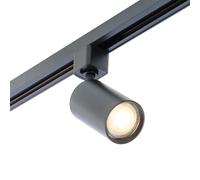 Qub Focus III Spot - Plafonnier Spot Monophasé sur Rail - GU10 & LED Compatible - Rotation à 360° - Lampe à Rail de Plafond Noir - Élégant, Moderne et Compact