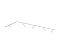 Qub Focus III - Spots et Rails de Spots - Blanc - GU10-300cm - 5 Spots sur Rail Orientable - Forme de L - Plafonnier LED - Cuisine, Salon, Salle a Manger - Spot de Plafond - Spots sur Rail