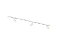 Qub Focus III - Système d’éclairage LED monophasé - 2 rails de 1m (200cm) - 3 spots GU10 orientables - blanc - plafonnier moderne - pour cuisine, salon, salle à manger