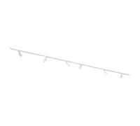 Qub Focus III - Système d’éclairage LED monophasé - 4 rails de 1m (400cm) - 6 spots GU10 orientables - blanc - plafonnier moderne - pour cuisine, salon, salle à manger