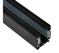 Qub - Rail de tension triphasés universel - 1 mètre - noir - pour éclairage sur rail - montage plafond - compatible spots et suspensions