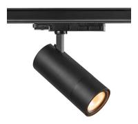 Qub Zoom - Spot LED sur rail 3 phases - 20W / 25W / 30W - CRI 90 - noir - orientable - compatible système triphasé - éclairage professionnel