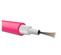QUBIX Cavo fibra ottica 12 fibre OM4 50/125 guaina LSZH viola B2ca UV resistente