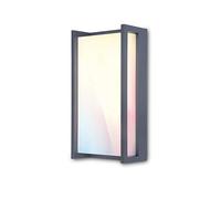 Qubo Applique murale d'extérieur LED moderne en aluminium anthracite Changement de couleur Contrôle par application Compatible avec Alexa et Google Assistant