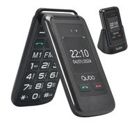 Qubo Flip téléphone pour Personnes âgées GSM,écran de 2,4 Pouces, avec Grand écran, Fonction SOS, Support Double SIM, Appel Rapide, Radio FM, Lampe de Poche Base