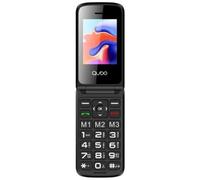 Qubo Téléphone portable X-247 4G pour personnes âgées - Noir et bleu