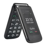 Qubo Téléphone pour seniors GSM, téléphone pour personnes âgées, écran 2,4", volume élevé, fonction SOS, support Dual-SIM, appels rapides, radio FM, lampe de poche, Noir