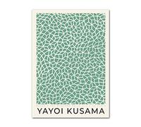 QUBTAN Yayoi Kusama Vert Ligne Blanche Affiche Et Impressions Murales Modernes Art Minimaliste Toile Peinture Esthétique Nordique Images pour Décoration Intérieure50x70cmx1Pas de Cadre