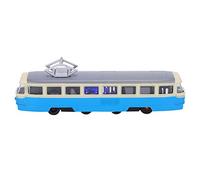 Qudinip 1:90 Modèle de Simulation D'alliage de Jouet de Voiture de Retrait d'enfant avec des Caractéristiques de Lumière Sonore pour des Cadeaux d'enfants (Tramway Classique Bleu)