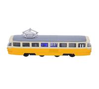 Qudinip 1:90 Modèle de Simulation D'alliage de Jouet de Voiture de Retrait d'enfant avec des Caractéristiques de Lumière Sonore pour des Cadeaux d'enfants (Tramway Classique Jaune)