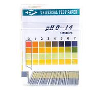 Qudinip 100 Feuilles de PH Pap du Papier, 0 à 14 Bandes de Test Alcalines D'acide de Mesure Rapide Précises, avec Indicateur de PH pour les Tests D'urine Cosmétiques de L'eau du Sol