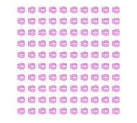 Qudinip 100 Pcs de de 8 Mm Anneaux de Jambe, Bandes D'identification en Plastique pour Marquage de Volaille, avec Une Installation Facile à Installer Une Conception Réutilisable pour Le (Rose)