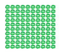 Qudinip 100 Pcs de de 8 Mm Anneaux de Jambe, Bandes D'identification en Plastique pour Marquage de Volaille, avec Une Installation Facile à Installer Une Conception Réutilisable pour Le (Vert)