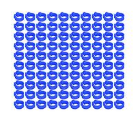 Qudinip 100 Pcs de de 8 Mm Anneaux de Jambe, Bandes D'identification en Plastique pour Marquage de Volaille, avec Une Installation Facile à Installer Une Conception Réutilisable pour Le (Bleu foncé)