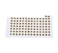 Qudinip 100 Pièces Yeux de Pêche 3D, Yeux de Poisson Ronds Durables pour Leurres, Appâts de Bricolage Légers pour Les Amateurs de Pêche, Résine époxy, 5mm (Or)