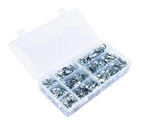 Qudinip 135 Pièces Mini Jeu de Colliers de Serrage Durable en Acier au Carbone Collier de Serrage Assortiment pour L' Automobile 8-18mm