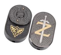 Qudinip 2pcs Sword and Shield Match Push Pushing Slider, Fingertip en Laiton en Acier Inoxydable Jouet Curseur Haptique pour Soulagement des Contraintes, avec Une Rotation