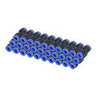 Qudinip 30 Pièces Connecteur Pneumatique Droit Durable Haute Pression Pousser pour Connecter les Raccords pour le Traitement Mécanique Traitement Hospitalier Tube à Air 12mm 14mm (PU-14)