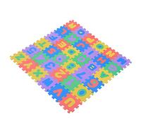 Qudinip 36pcs Eva Foam Play Mat, Soft Safe Letters Numbers Baby Crawling Pad, Kids Educational Toys avec des Couleurs Vives, pour Les Enfants Qui Apprennent Le Jeu