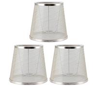 Qudinip Abat-jour en Tissu, 3 Pièces E14 Meson, Abat-jour de Style Européen Moderne pour Lustre à Bougie doré