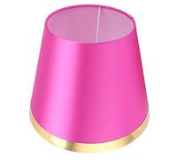 Qudinip Abat-jour en Tissu Design Moderne E27, Abat-jour de Table pour Chambre à Coucher, Hôtels, Décor de Salon, Fer et Tissu Durables 1 Pièce (PX131 rose rouge)