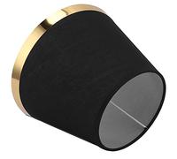 Qudinip Abat-jour en Tissu Design Moderne E27, Abat-jour de Table pour Chambre à Coucher, Hôtels, Décor de Salon, Fer et Tissu Durables 1 Pièce (PX125 noir)