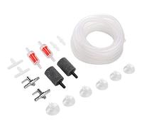 Qudinip Accessoires de Pompe à Air D'Aquarium, Raccords de Compresseur D'oxygène Durables pour Aquarium, Tuyau de 4mm, Ensemble de 8 Pièces en Plastique de Haute qualité (Fixer Le Repas Huit)