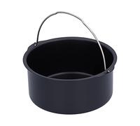 Qudinip Accessoires pour Friteuse, Ensemble de Barils à Gâteaux et de Poêles à Pizza Antiadhésifs pour Gâteaux Moelleux et Plats Salés, en Acier au Carbone, 2 Unités (8 pouces)