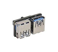 Qudinip Adaptateur 20 Broches vers USB 3.0 avec Deux Ports 19 Broches et 20 pour Un Transfert de Données Efficace et Une connectivité PC, Matériau PCB Durable, 1 unité