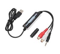 Qudinip Adaptateur de Sonore USB 2.0, Conception Compacte pour Un Enregistrement Facile pour Les Amateurs de Musique, Noir et Blanc