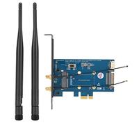 Qudinip Adaptateur sans Fil Double Bande, Carte WiFi Compacte Mini PCI-E vers PCI-E 1X pour Ordinateurs de Bureau, Prend en Charge 2G/3G/4G et Bluetooth, Comprend Un Support de Carte SIM et des