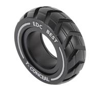 Qudinip Anneau de Doigt Coulissant en Métal, Anneau de Décompression Rotatif avec Rainures de Pneu de Voiture, Son pour Soulager Le Stress, Améliorer la Concentration et Offrir des