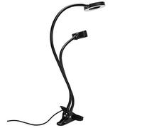 Qudinip Anneau Lumineux LED 2 en 1 pour Selfie, Réglable avec Support de Téléphone, pour Diffusion en Direct, Photographie de Maquillage, Aluminium Noir