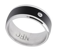 Qudinip Appareil Multifonction élégant NFC Smart Ring pour Le Partage D'informations Personnelles et la Protection de la Vie Privée pour Les Passionnés de Technologie (taille11)