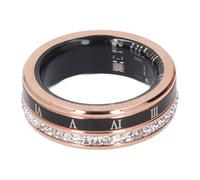 Qudinip Bague Intelligente, Tracker de santé avec Coque en Acier Ti Décorée de Diamants, Batterie à Charge Rapide de 18 MAh, étanche IP68, Compteur de Pas, Moniteur de Calories, pour (8)