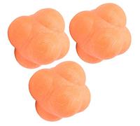 Qudinip Balles de Réaction Irrégulières 3 Pièces pour L'entraînement d'agilité et la Coordination œil-Main-matériau TPR Léger 2,8x2,2 Pouces (Orange)