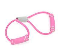 Qudinip Bande de Résistance en Forme de Corde de Traction élastique, Douce, Antidérapante, Durable, pour Yoga, Pilates, Entraînement Physique, 1 unité, Rose