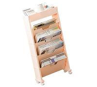 Qudinip Bibliothèque de Classe Multicouche avec Grande capacité et roulettes Universelles pour Salle de Classe ou Salon, 78,5 X 39,5 X 12,0 Cm (Plastique)