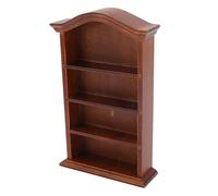 Qudinip Bibliothèque Miniature en Bois pour Maison de Poupée, Décoration Compacte pour Chambre de Maison de Poupée à L'échelle 1:12, 15,5 X 9,5 X 3 Cm