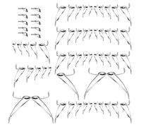 Qudinip Bobine de Poteau de Mer à Double Pied, Anneaux de Guidage de Canne à Pêche Durables pour Les Pêcheurs, Kit en Céramique en Acier à Haute Teneur en Carbone 65 Pièces